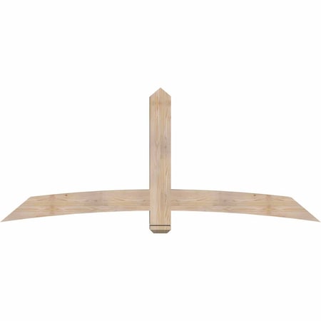 Ekena Millwork Bellingham Smooth Timber Gable Bracket, Douglas Fir, 84"W x 35"H x 5 1/2"D x 5 1/2"F, 10/12 Pitch GBW084X35X0606BEL00SDF